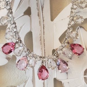 Kate Spade Necklace Pink Clear Crystals